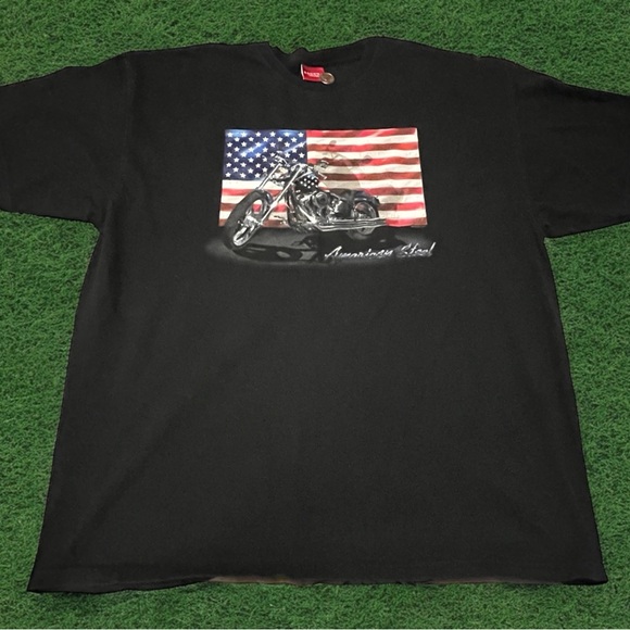 Motorcycle “American Steel” Tee shirt Size 2XL - Picture 1 of 2